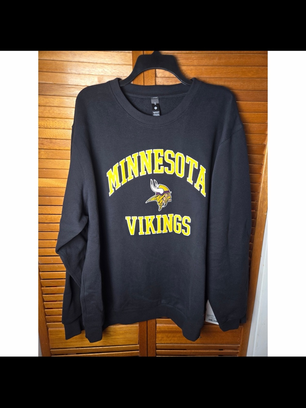 Minnesota Vikings Lululemon Steady State Crew Black Sweatshirt XL - Picture 1 of 6
